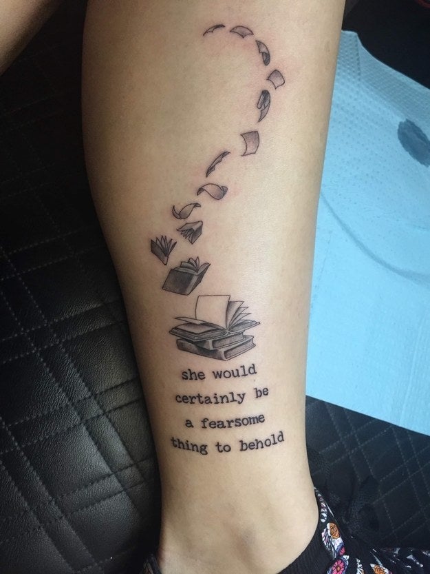 27 Gorgeous Book Quote Tattoos