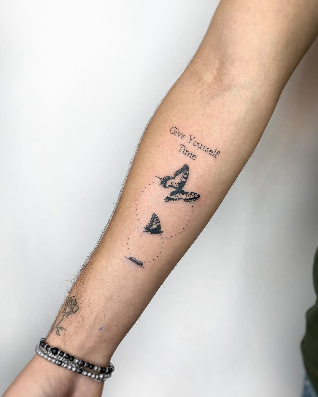 Meaningful growth tattoo with nature elements