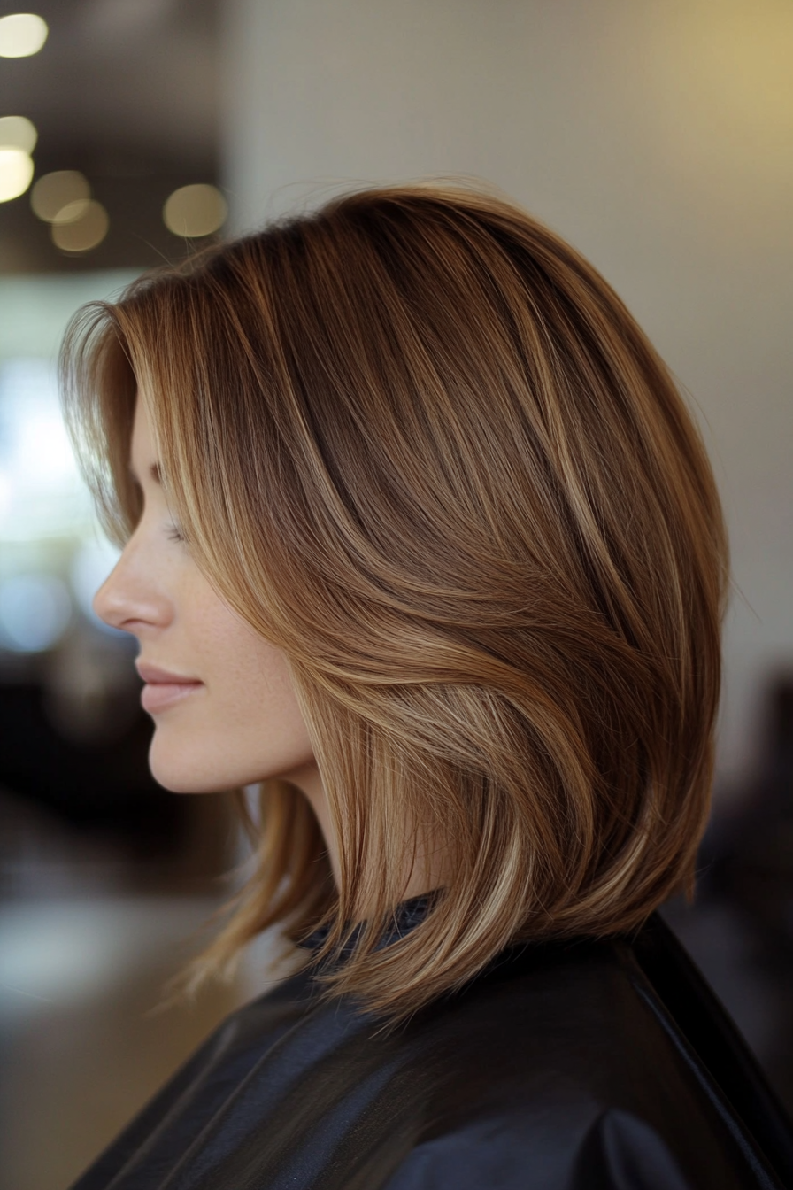 15. Shoulder-Length Tawny Cut with Underlayers (Straight Hair Haircuts) - Straight Hair Haircuts