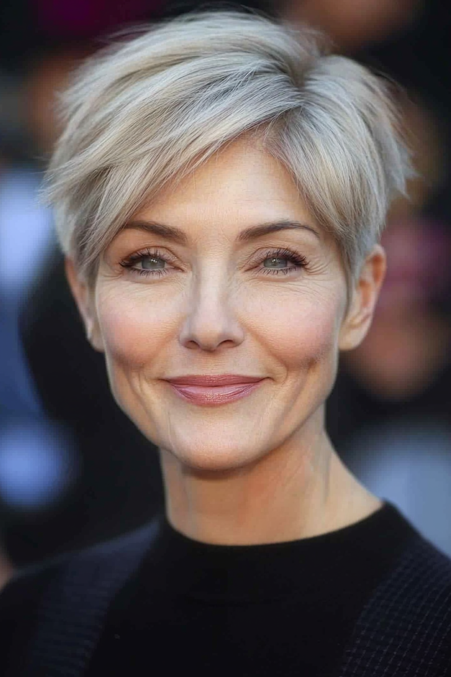 2. Ash Blonde Tapered Pixie (Pixie Haircuts For Women Over 60 With Thin Hair) - Pixie Haircuts For Women Over 60 With Thin Hair