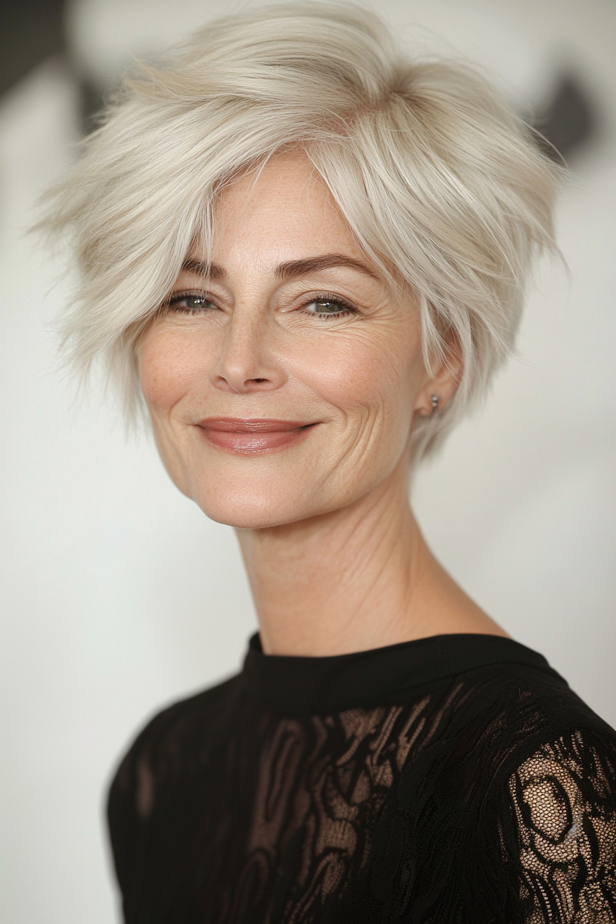 19. Ivory Blonde Delicate Pixie (Pixie Haircuts For Women Over 60 With Thin Hair) - Pixie Haircuts For Women Over 60 With Thin Hair