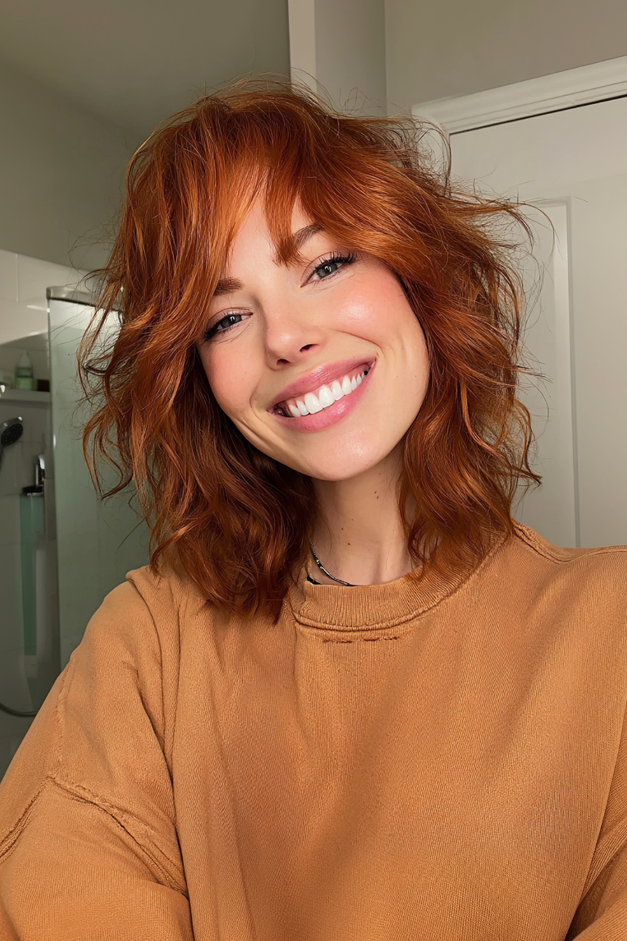 2. Shaggy Layers with Auburn Red (Layered Hairstyles) - Layered Hairstyles