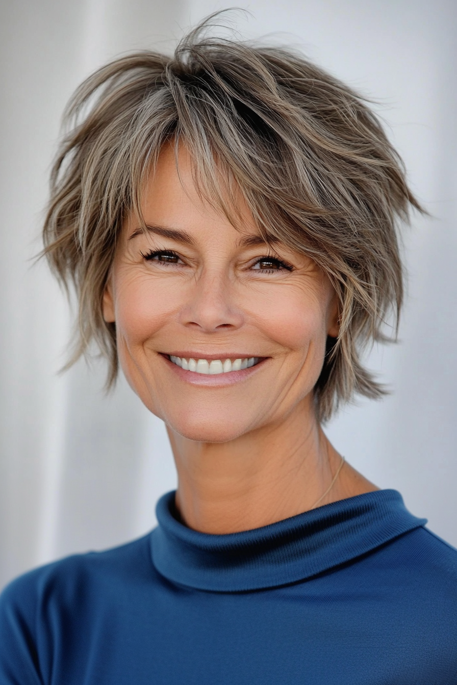 18. Mini Mullet with Sandy Brown (Short Edgy Haircuts For Women Over 50) - Short Edgy Haircuts For Women Over 50