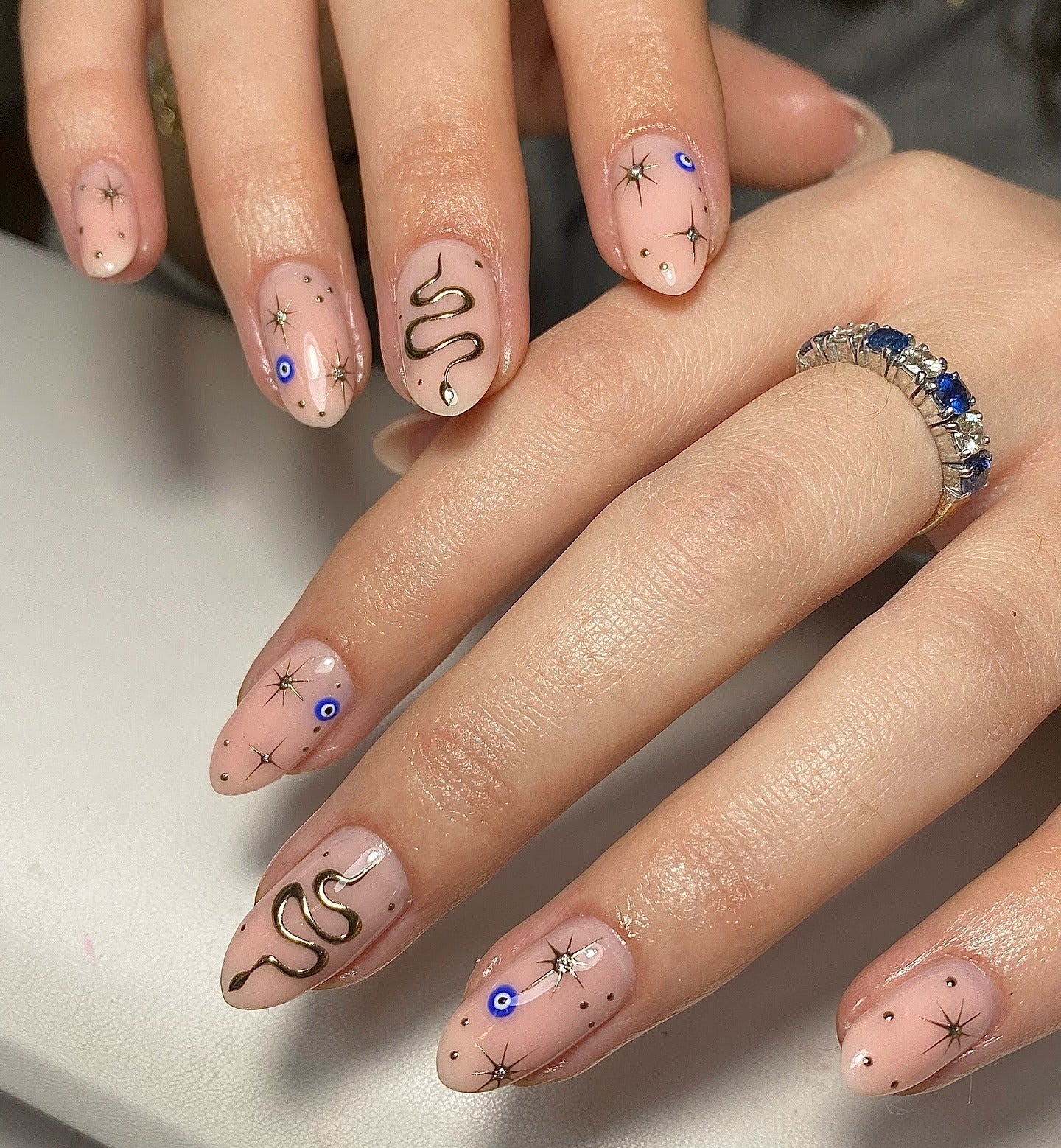 9. Celestial Charms with Constellation Art (Holiday Nail Ideas)